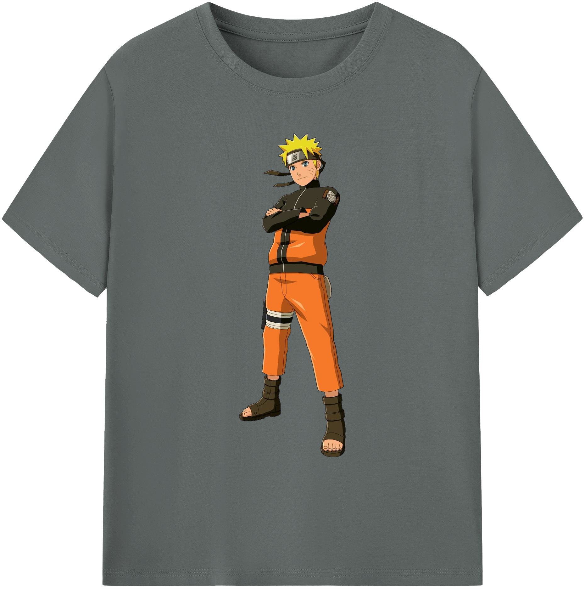 （画像用） NARUTO -ナルト- うずまき ナルト Uzumaki Naruto 綿100％ メンズ半袖Tシャツ｜肌触りやわらか＆通気性